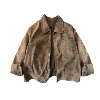 Малыши Дети Девочки Мальчики Принт Мультфильм Свитер Вязаный Теплый Кардиган Куртка Топы 110 кофейный