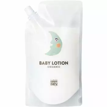 Mama Baby Baby Lotion Refill, Additive-Free, Unscented, 100% Naturally Derived, Organic, Sensitive Skin, 270mL