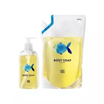 Mama Baby Body Soap Мыло для тела/Набор сменных блоков, без добавок, органическое, для чувствительной кожи, может использоваться родителями и детьми (500мл x 900мл)