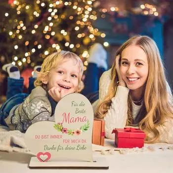 МАМА ДАДА Bastelset Holz Bilderrahmen, Papa Mama Geburtstagsgeschenk Holznamen Bemalen Fotos Mutter Vater Geburtstag Vatertag Mutter One Size