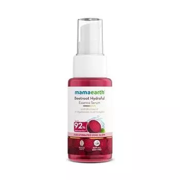 Mamaearth Beetroot Hydraful Essence Serum - 50 мл для увлажнения розового сияния с сывороткой для лица Beetroot & 1% Hyaluronic Acid Complex