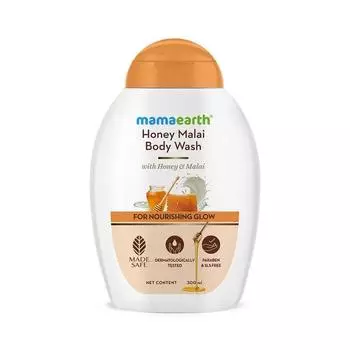 Mamaearth Honey Malai Гель для душа с медом и малайским маслом для придания сияния - 300 мл