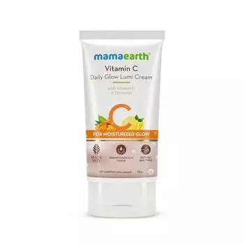Mamaearth Крем для ежедневного сияния Vitamin C Daily Glow Lumi с витамином C и куркумой для увлажняющего сияния, увлажняющий крем с хайлайтером - 30 г