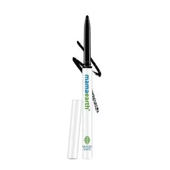Mamaearth Long Stay Kajal Pencil Black Retractable Waterproof, с витамином С и ромашкой, угольно-черный, матовый финиш
