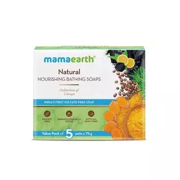 Mamaearth Натуральное питательное мыло для купания - 5x75g
