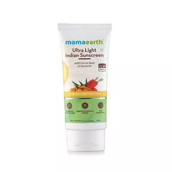 Mamaearth Ultra Light Indian Sunscreen SPF50 PA+++, 80 мл/2,71 жидк. унции