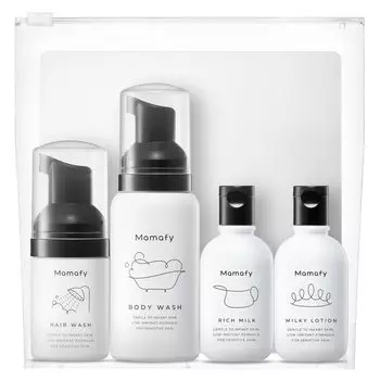 Mamafy Trial Set Wash 25ml Body Wash 80ml Rich Milk 30g Milky Lotion Skin Care Портативный пробный набор Достаточно для 2 Для младенцев Гипоаллергенный Для чувствительной кожи