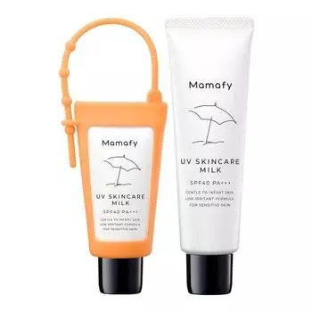 Mamafy UV Skin Care Milk Set of 2 (SPF40 PA+++ 30g & 60g) Sunscreen, Hypoallergenic (Spreads well/Does not turn white), Whole body, For babies, Portab