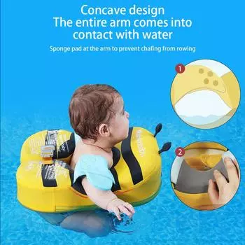 Mambobaby B505-27 Симпатичный детский поплавок для плавания Ненадувной детский поплавок для плавания Мягкий, приятный для кожи для плавания Medium size жёлтый