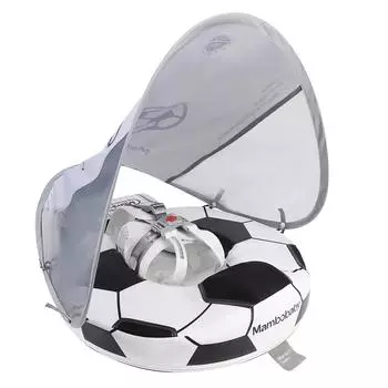 Mambobaby детский поплавок для плавания, ненадувной футбольный детский поплавок для плавания, кольцо, благоприятный для кожи, водонепроницаемый белый/чёрный