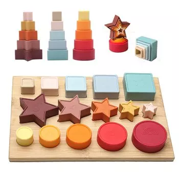 Mamimami Home Building Blocks 3D Puzzle Cup Lace Toy Детская игрушка для сопоставления фигур Монтессори-развивающая игрушка для распознавания цветов