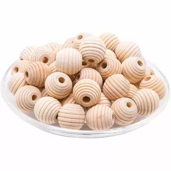 Mamimami Home Деревянные бусины Спиральные бусины 50 штук 17 мм Дерево Неокрашенный Натуральный Материал DIY Материал Ручной Работы Подарок Ремесло Детали