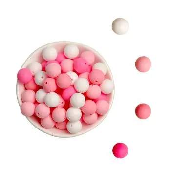 Mamimami Home Силиконовые бусины Розовые круглые шарики 4 50 штук Силиконовые бусины Разноцветные детали для самостоятельного изготовления Подарки Материалы Материалы Ручная работа Подарки ручной работы