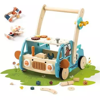 Mamimami Home Wooden Baby Fingertip 1st Celebration Present Ходунки, многофункциональные, игровые, тачки, тележки, стоячие, для ползания, образовательные, детские,