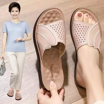 Мамины тапочки с мягкой подошвой и нескользящей подошвой для женщин среднего возраста 2025 г. 37