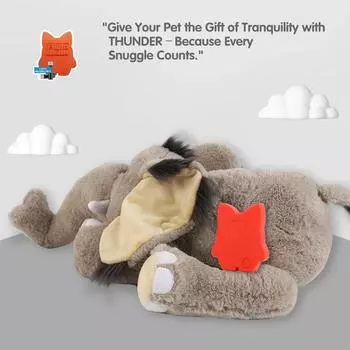 Mammoth Puppy Heartbeat Stuffed Toy for Dogs. Pet stress Relief and Calming Aid, Heartbeat Toy for Dog Relief