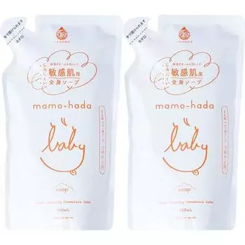 Mamohada Baby Foam Soap Refill 350mL Set of 2 Full Body Foam Soap Additive-Free Body Soap for Babies Kids Mom Children Sensitive Skin Highly Moisturiz