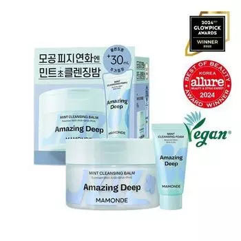 Mamonde Amazing Deep Mint Очищающий бальзам 90 мл, специальный (+ 30 мл пены в комплекте)
