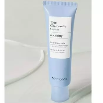 Mamonde Blue Chamomile Cream 60мл, Гипоаллергенный, Увлажняющий, Корейская косметика, Kbeauty, пробник