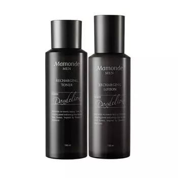 Mamonde Тонер для мужчин Rechargeing Toner 180 мл + лосьон 150 мл, тонер Rechargeing Toner + лосьон Rechargeing Lotion, 1 шт.