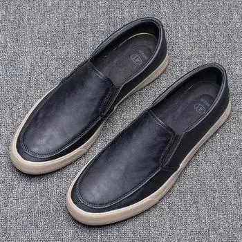 Man Casual Shoe Slip-on New In Leather Shoes for Men Fashion 2024 Size 45 High Quality Shipping Free Common Elegant Delivery Pu 38