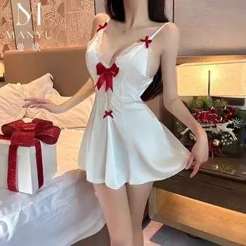 Мужское желание Эротическое нижнее белье Кружевное с вырезами Чистое желание Девичья пижама Летняя для личной комнаты Подвязки Сексуальная домашняя пижама 9364 One size [recommended 80-60kg]