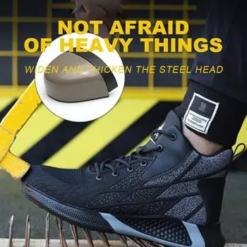 Мужские защитные ботинки, высокие защитные ботинки для мужчин и женщин, рабочая обувь со стальным носком, мужские противоударные неразрушимые строительные ботинки, зимние 37