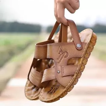 Man Sandals Outdoor Daily Use Shoes for Men Non Slip and Waterproof Stylish Open Toe In Welcome Deal Breathable Descount Color V 38