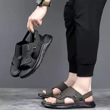 Man Sandals Summer 2024 Shoes for Men Outdoor Stylish Buy Non-slip Clearance Sale Cheap Liquidation Adult High Quality Trend 39 39