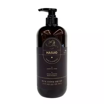 Man with Flowers Hasoo Damage Shampoo Восточный медицинский шампунь, 1 л, 3 шт.