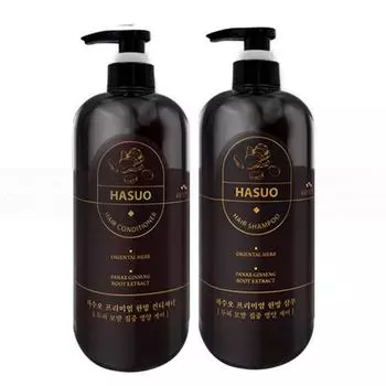 Man with Flowers Hasoo Premium Oriental Medicine Шампунь 1000 мл + Кондиционер Oriental Medicine 1000 мл, 1 шт., 1 л