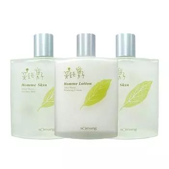 Man with Flowers Homme Skin 2x + Lotion 1x Toner, 1x