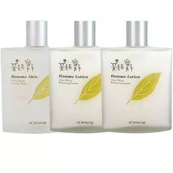 Man with Flowers Homme Skin Lotion 140 мл 3 шт. на выбор Emotion basic cosmetics, 1 набор, skin 140 мл x 2 + 1 лосьон 140 мл каждый
