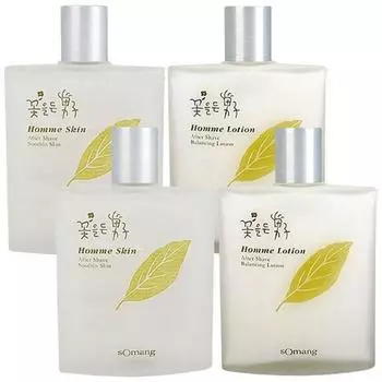 Man with Flowers Мужская косметика Homme Skin Lotion 140 мл Выберите 4 основных косметических средства, 1 набор