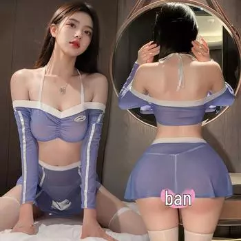 Man Yan Lingerie: Сексуальная прозрачная майка-холтер и горячий спортивный купальник One Size