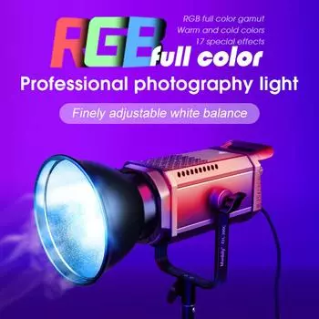 Manbily CFL-200C 200 Вт RGB светодиодный студийный видеосвет непрерывного света 3000K-6500K для фотосъемки RGB COB UK Plug