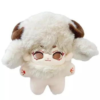 MANCOTTON 10 см плюшевая игрушка без атрибутов с пушистыми животными ушками, бежевый [б/у]
