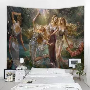 Мандала Бохо настенный гобелен домашний фон украшение гобелен готический женский средневековый художественный гобелен 100x75cm