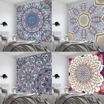 Мандала цветок гобелен украшение спальни эстетические панорамные обои росписи 100x75cm