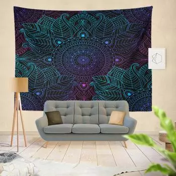 Мандала Гобелен Мандала Геометрическая Абстрактная Настенная Ткань Гостиная Украшения Картина Спальня Фоновая Ткань INS Подвесная Ткань 100*70