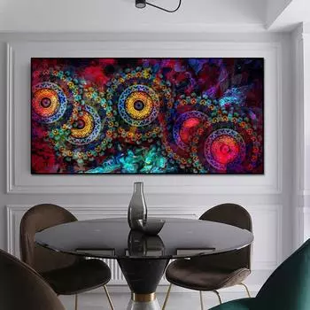 Мандала Искусство Волшебные Красочные Глаза Холст Картины Плакаты и Принты Современный Настенный Декор Картинки для Гостиной Домашний Декор 21*30cm