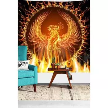 Мандала Таро Луна Гобелен Феникс Гобелен Богемный Хиппи Настенный Гобелен Гостиная Спальня Общежитие Домашний Декор 100X75CM