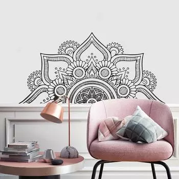 Мандала в этническом стиле спальня крыльцо коммерческая стена ландшафтный дизайн декоративные наклейки на стену