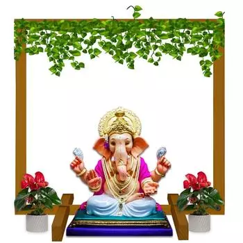 Mandir Foldable Backdrop Stand for Ganpati ,Navratri,Durga Pooja,Ideal for Home Mandir and Office as Backdrop Frame, Festival Decoration Item 24 INCH