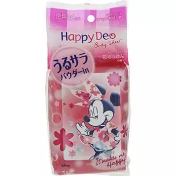 Mandom Happy Deo Body Sheets Urusara Hana Soap Sweat Wiping Sheets Value 36 шт. Женские