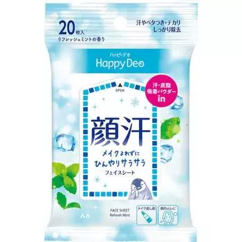 Mandom Happy Deo Твердое средство для лица Mandom Happy Deo Refresh Mint, 20 шт.