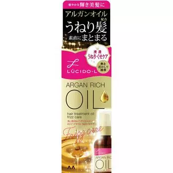 Mandom Lucido-L ELLE Oil Treatment Масло для волос - Уход за вьющимися волосами/Уход за волосами - 60 мл Reveal Уход за волосами после ванны Этот продукт представляет собой гель-масло для волос, которое растворяется