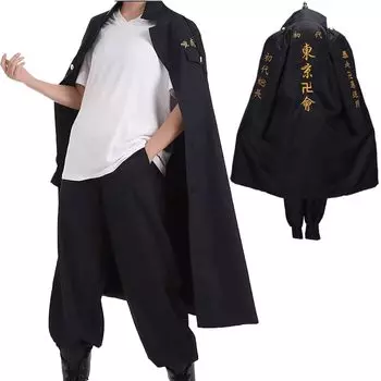 Мандзиро Сано Косплей Вышивка Стиль Токио Мандзикай Президент Спецназ Униформа Костюм Маскировка Униформа Набор Хэллоуин Косплей Аниме Токио чёрный