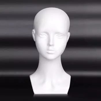Манекен-дисплей с головкой и плечом, женская стойка, аксессуары для красоты, модель для бутиков белый