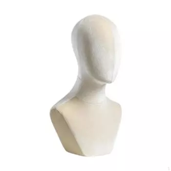 Манекен для бюста и стоящие шляпы, открывающие плечо. Поддержка шляпы средней длины для кепки синий